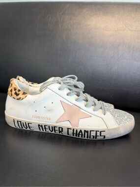 Golden Goose Women's Super-Star "Love Never Changes" Sneaker.  size 41